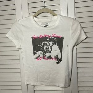 American Eagle Band Tee the Rolling Stones size small -Crop -  new with tags